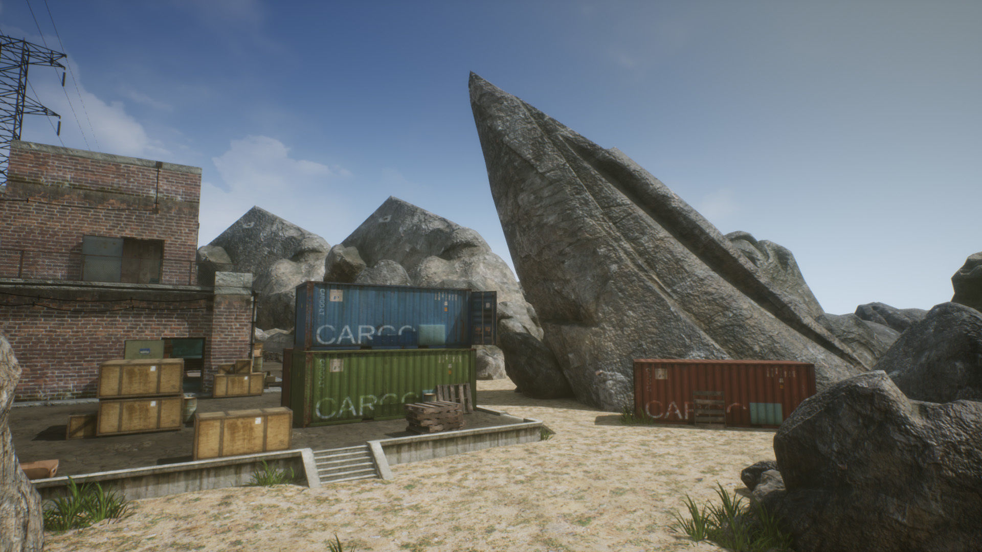 FPS Mobile Game Map v4 with assets Low-poly 3D model_14