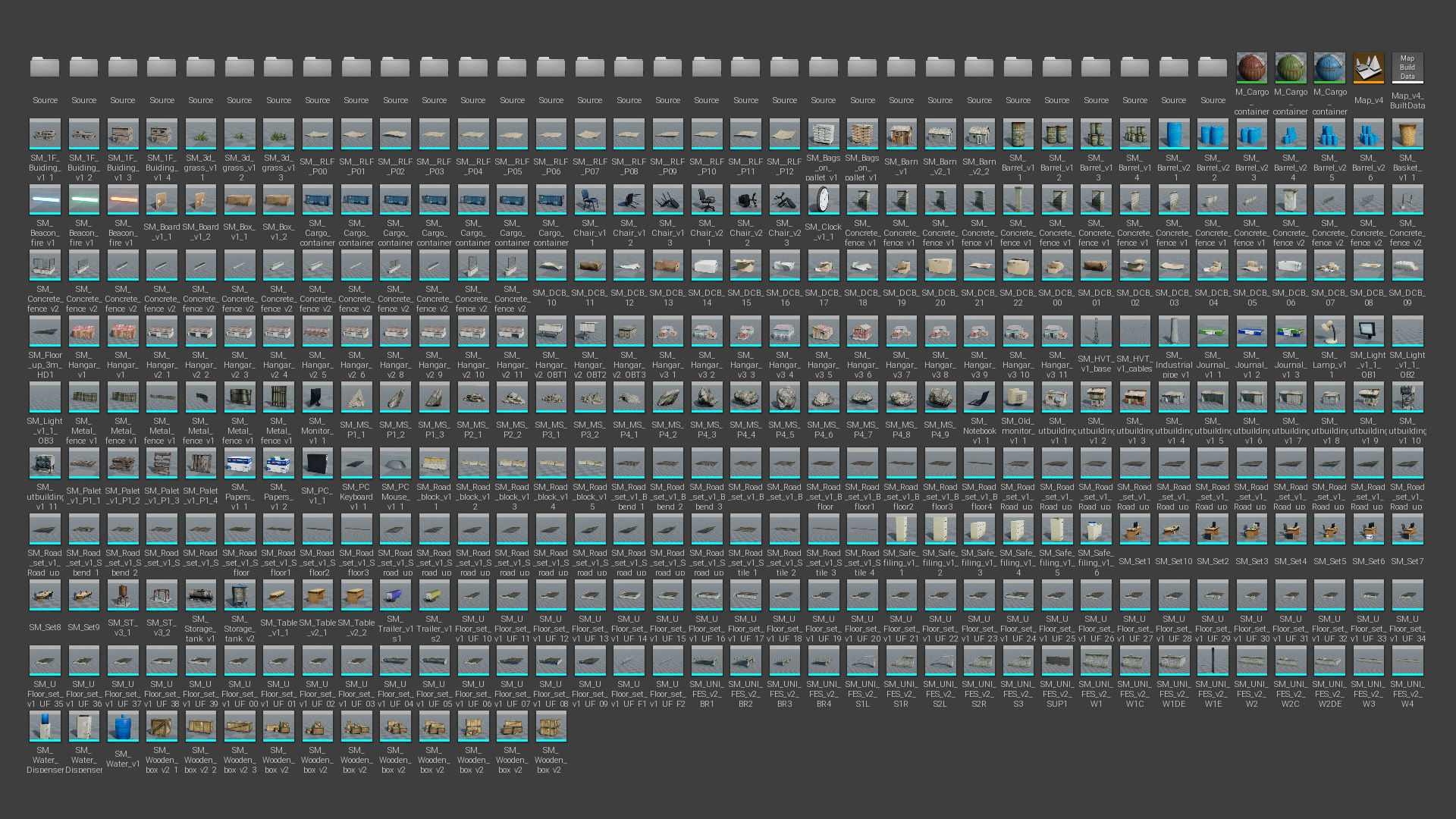 FPS Mobile Game Map v4 with assets Low-poly 3D model_8