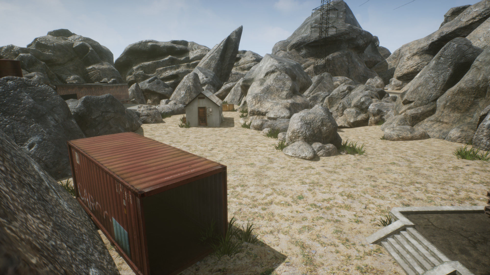 FPS Mobile Game Map v4 with assets Low-poly 3D model_9