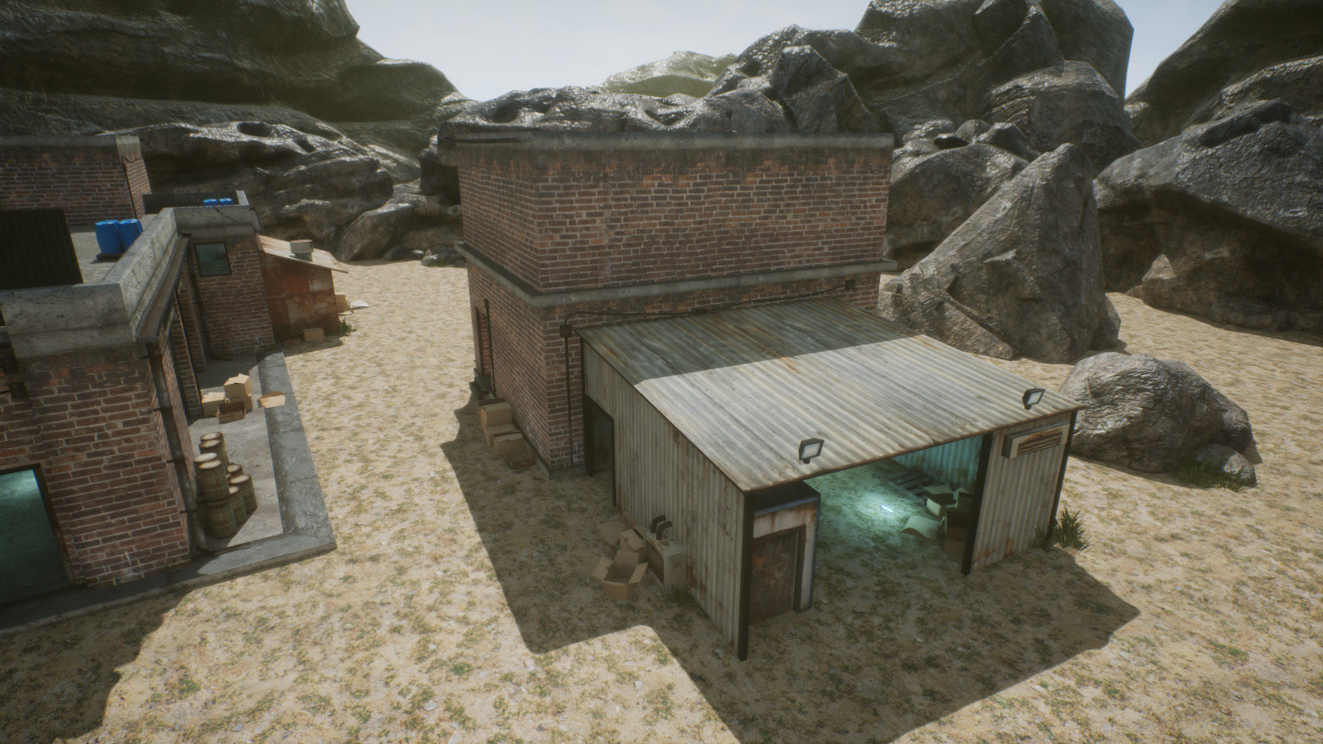 FPS Mobile Game Map v4 with assets Low-poly 3D model_22