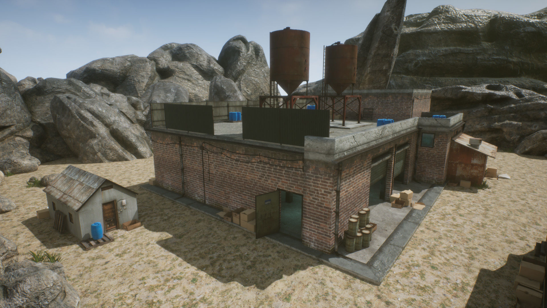 FPS Mobile Game Map v4 with assets Low-poly 3D model_21