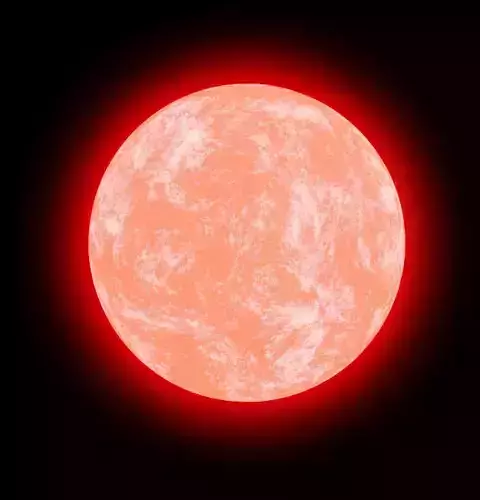 Red Glowing Planet Low-poly 3D model
