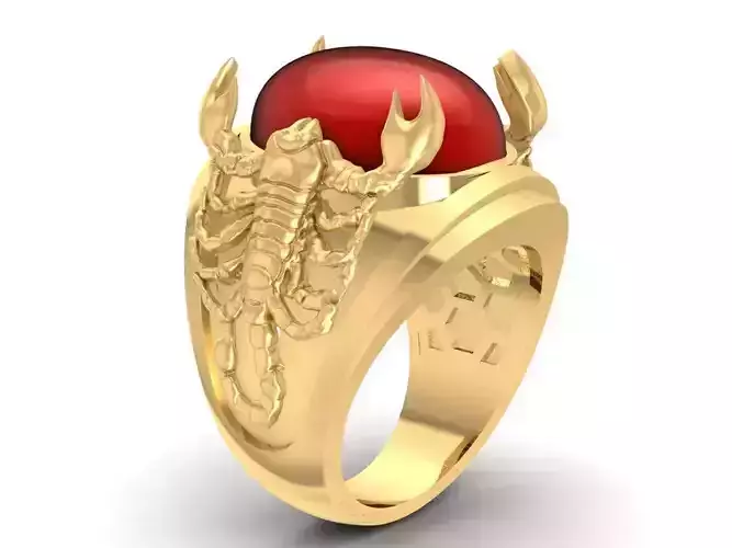 Dragon Cabochon Stone Ring  828