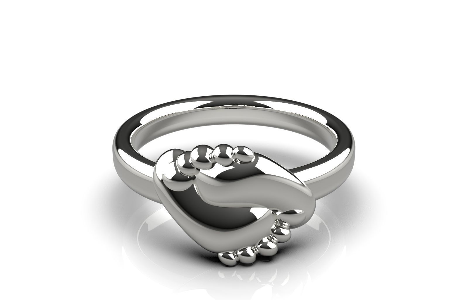 Baby feet ring 3dmodel 3D print model 3D print model_1