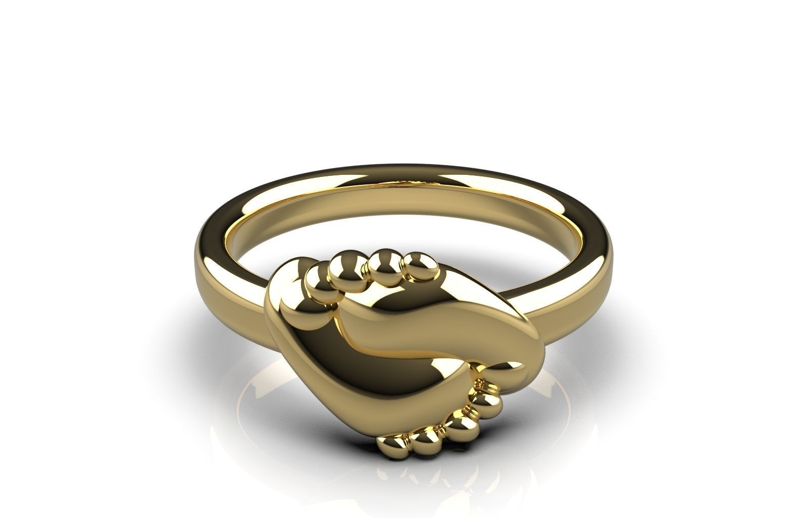 Baby feet ring 3dmodel 3D print model 3D print model_3