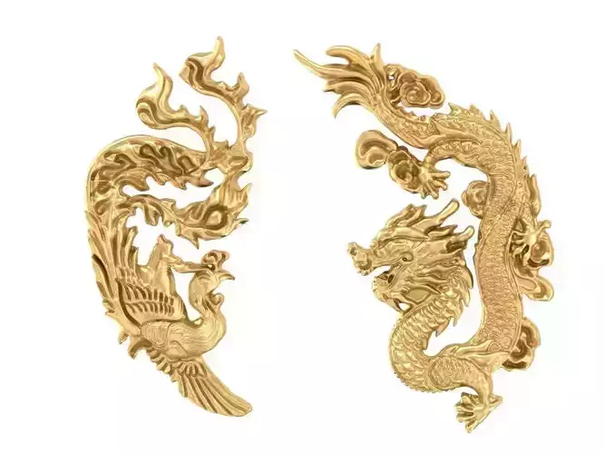 Oriental Dragon Relief Jewelry Model  830