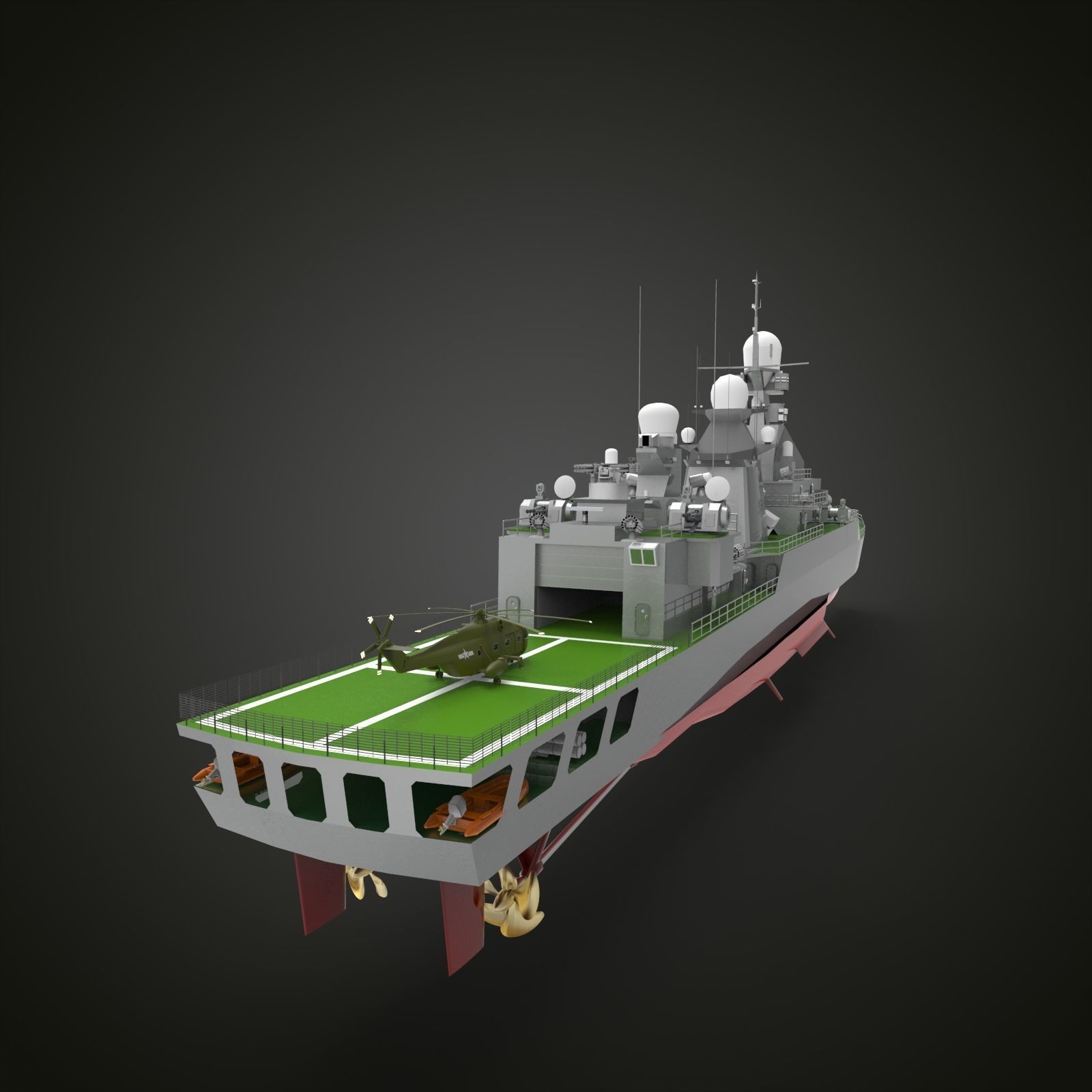 Jiangwei Class frigate 3D model_7