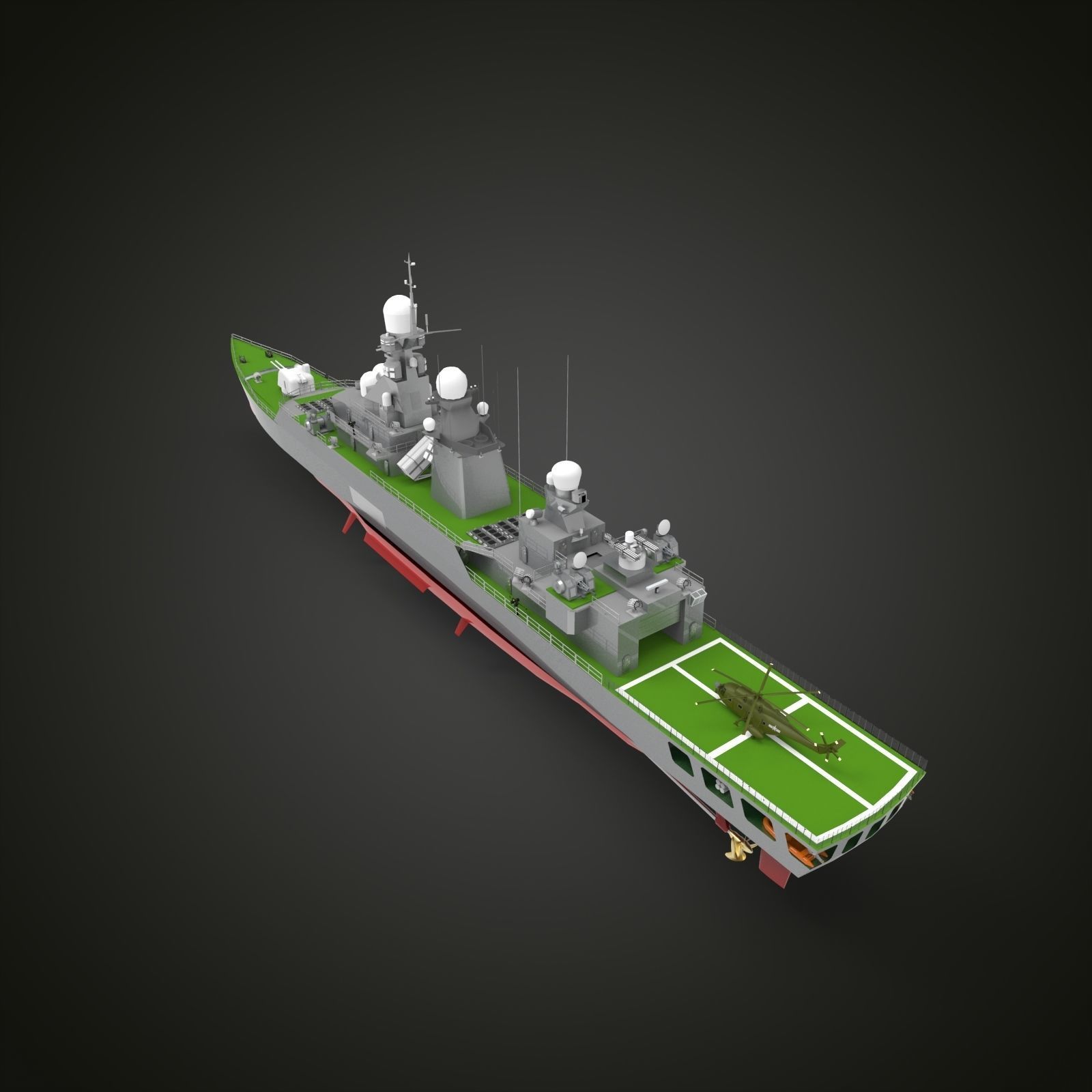 Jiangwei Class frigate 3D model_8