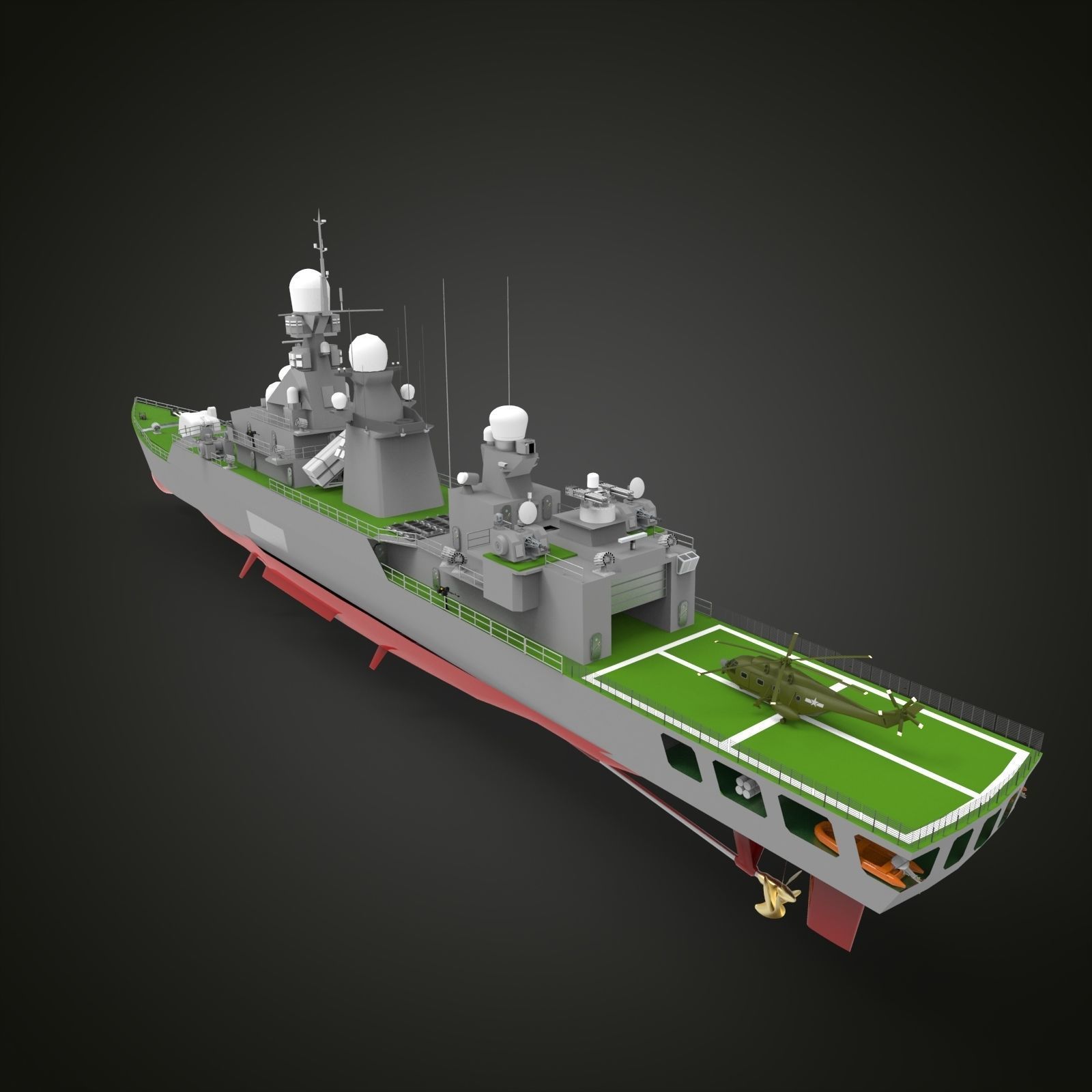 Jiangwei Class frigate 3D model_2