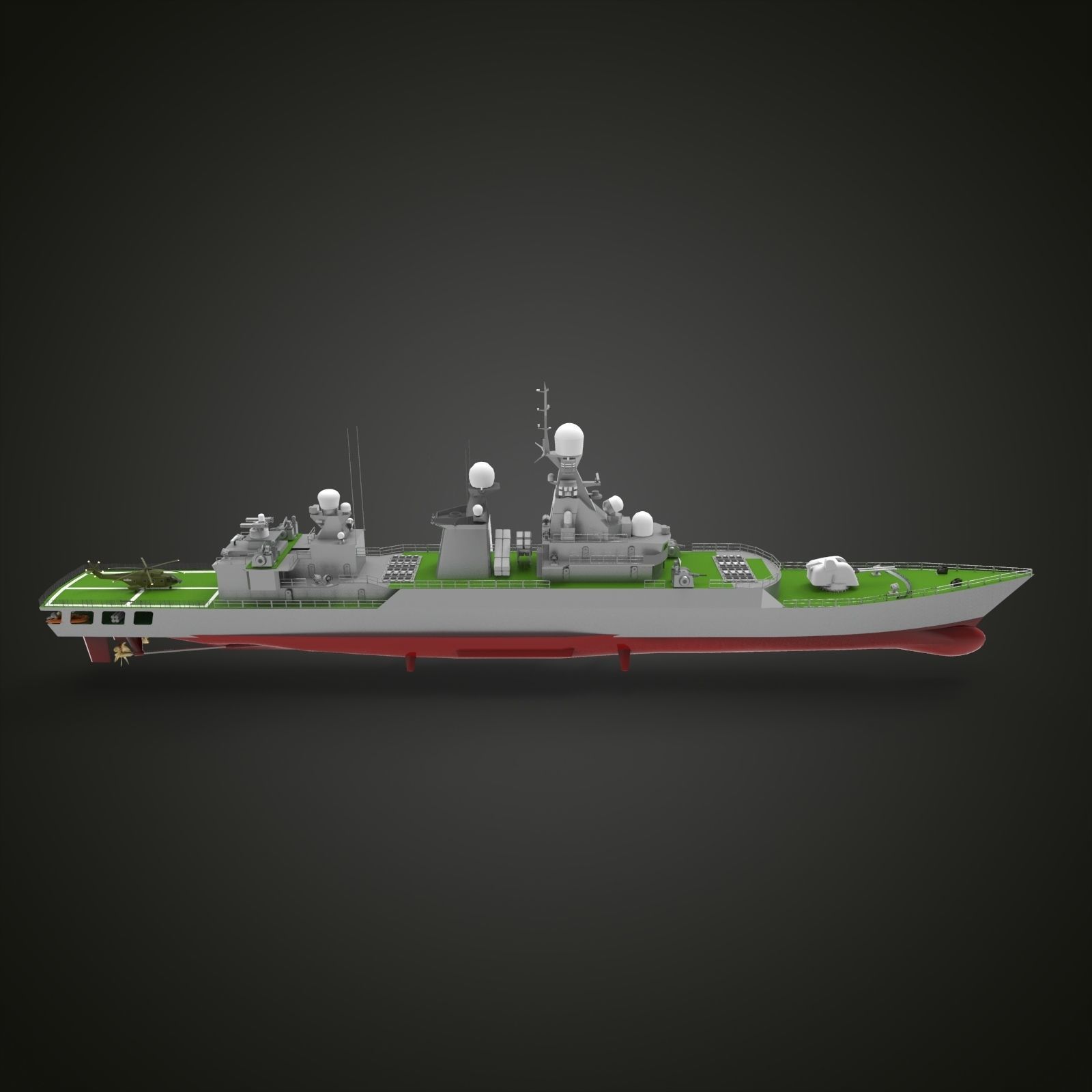Jiangwei Class frigate 3D model_6