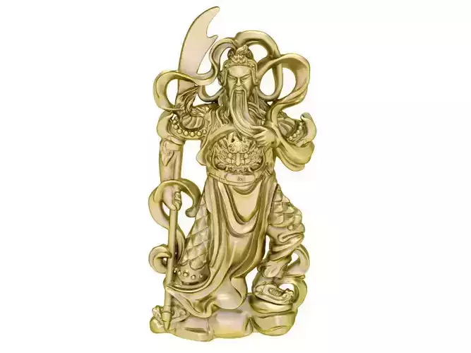 Guanyin Buddha Statue 3D Model for CNC and 3D Printing 834