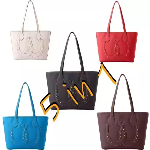 Purse 3D Model leather horseshoe tote bag 3D model