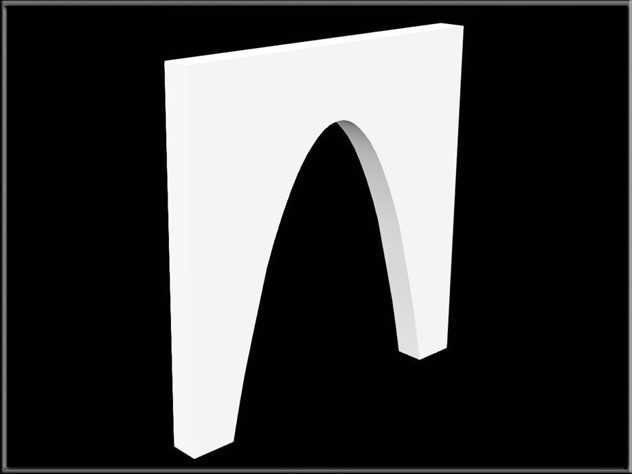 Arch Parabolic Low-poly 3D model_1