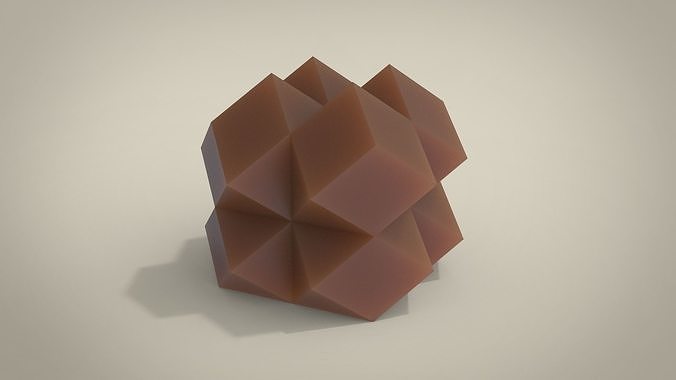 Diamond cube candle silicone mold 3D print model