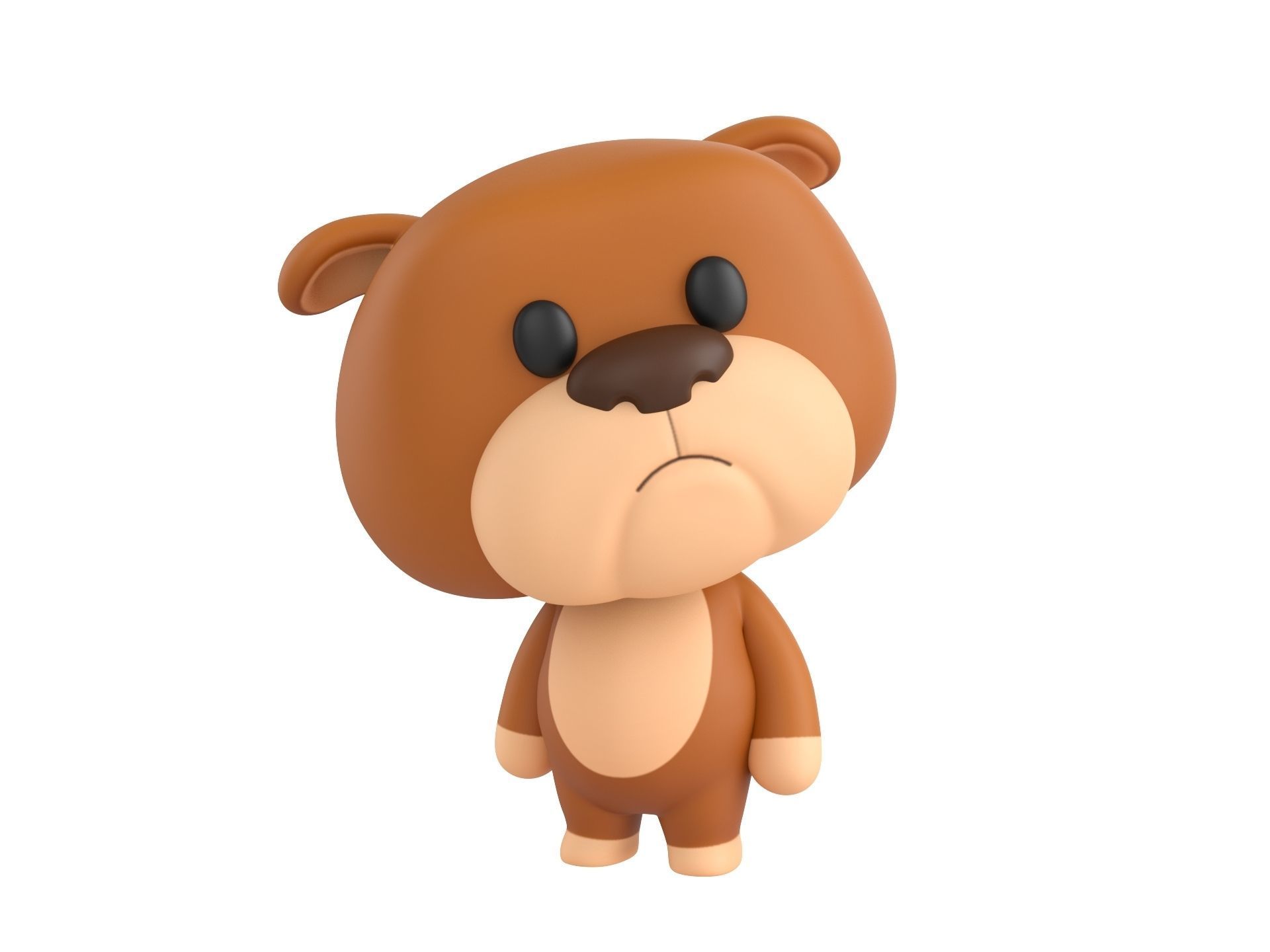 Character145 Rigged Bulldog 3D model_10