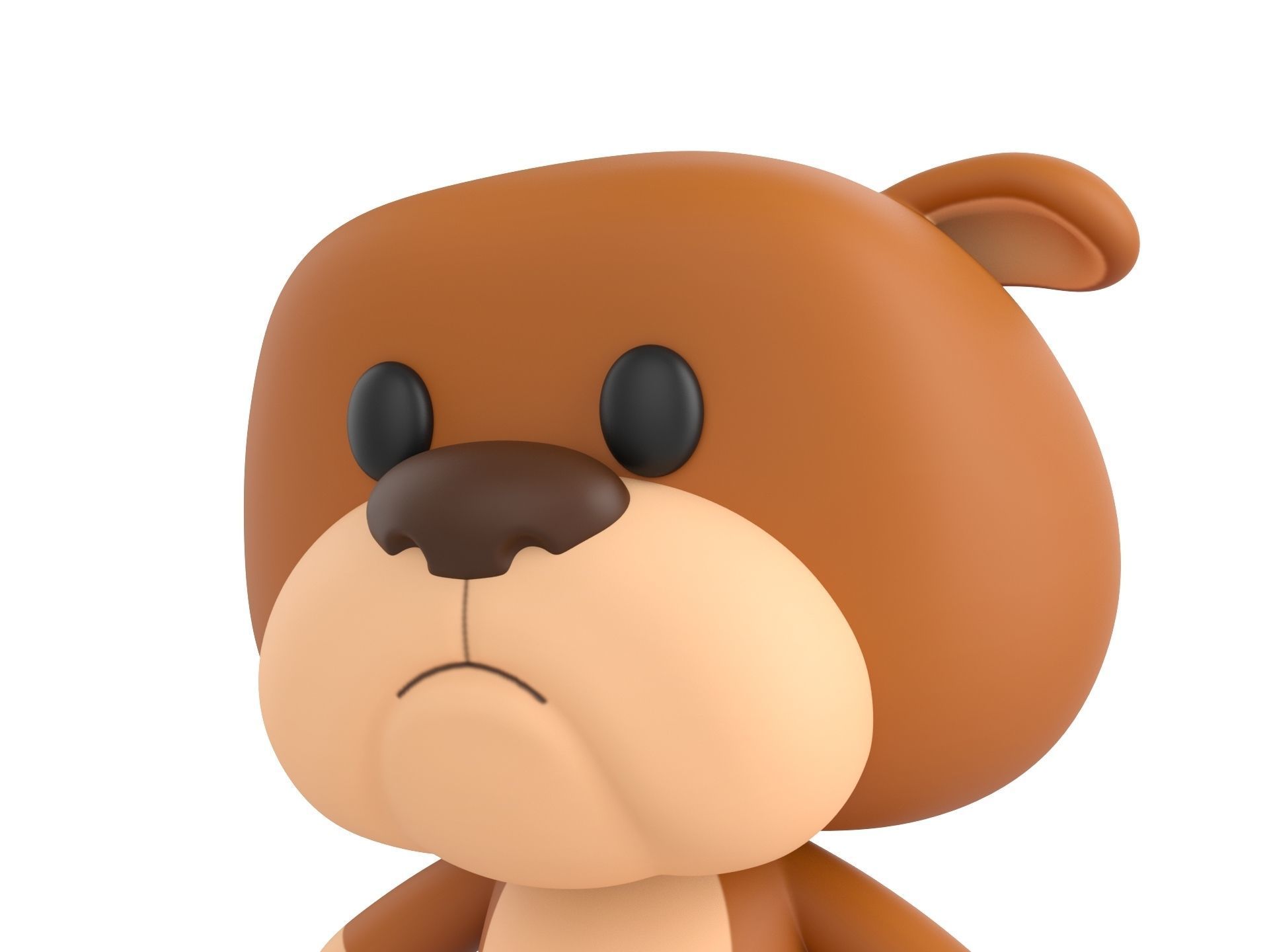 Character145 Rigged Bulldog 3D model_6