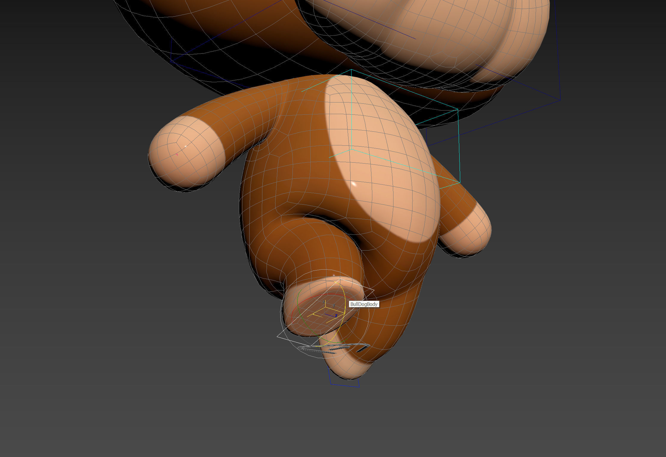 Character145 Rigged Bulldog 3D model_21