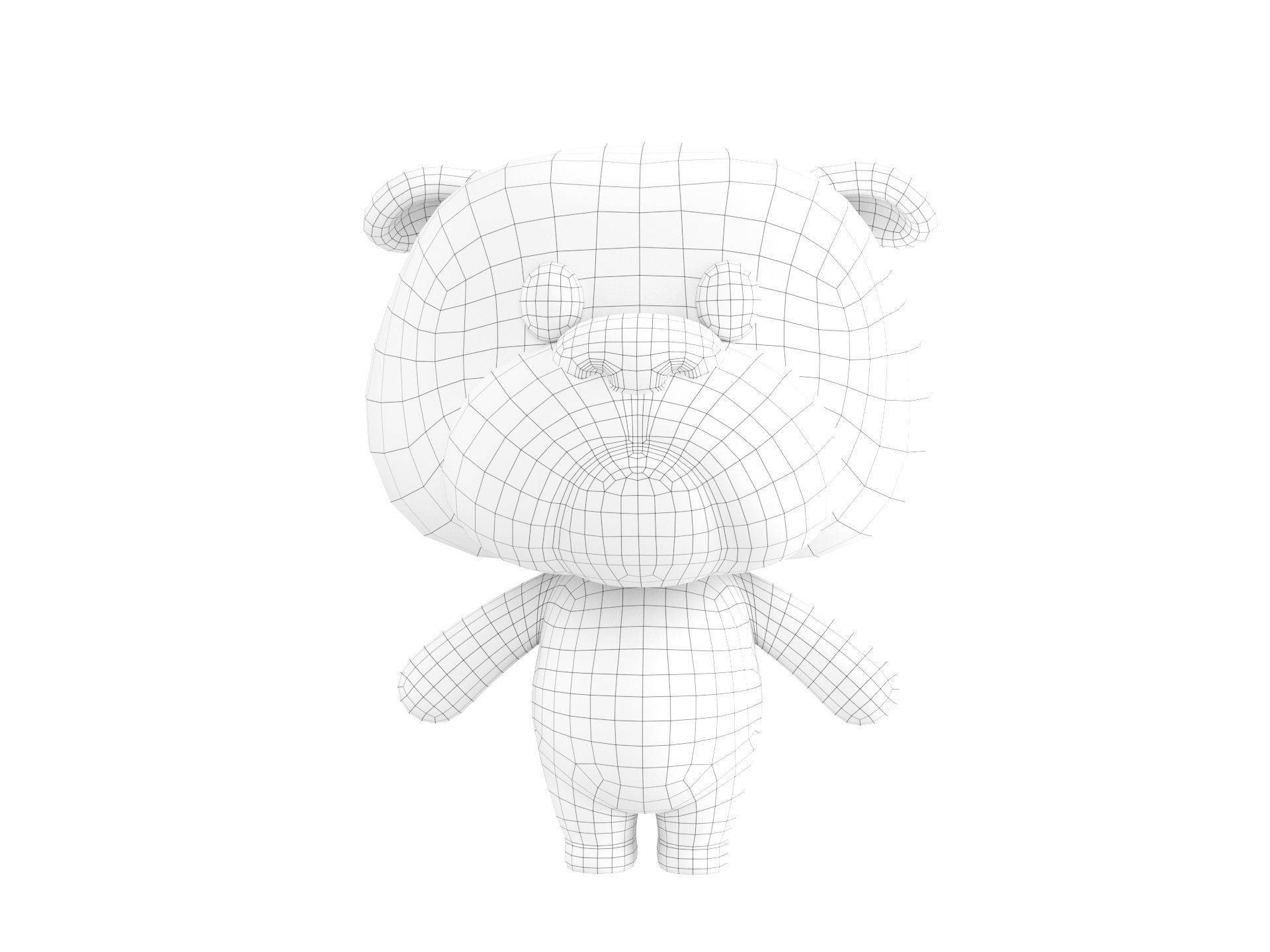 Character145 Rigged Bulldog 3D model_23