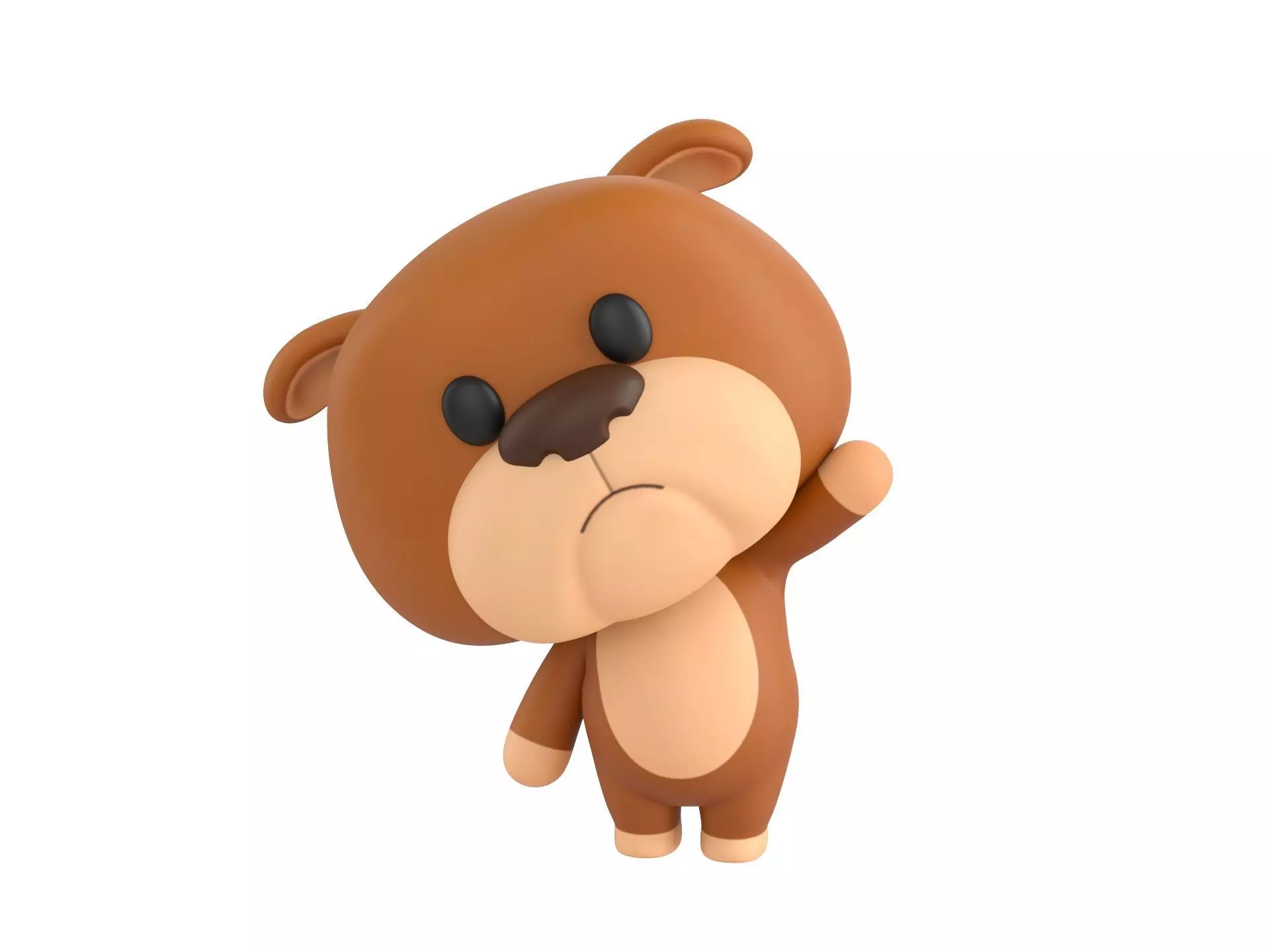 Character145 Rigged Bulldog 3D model_0