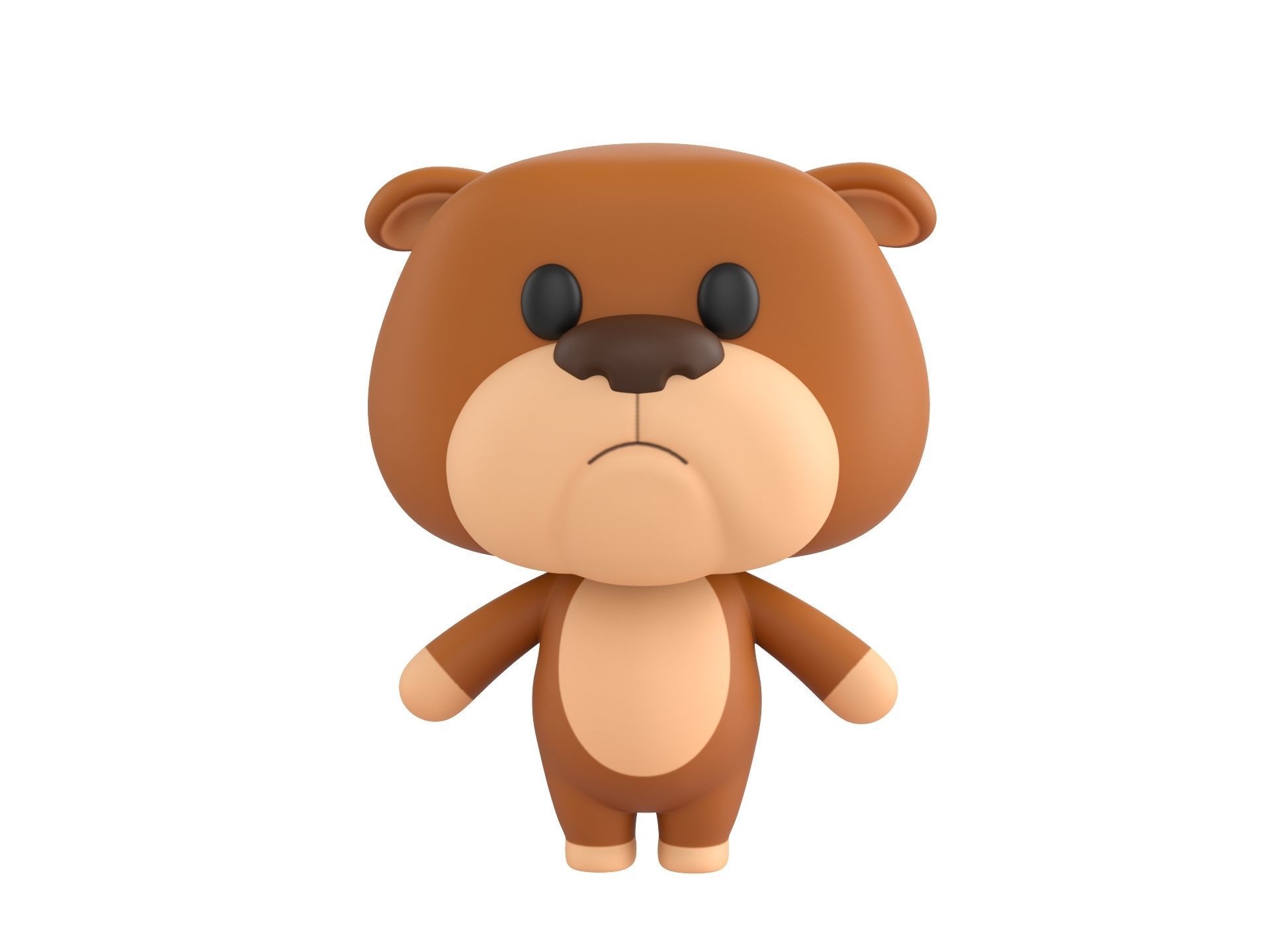 Character145 Rigged Bulldog 3D model_2