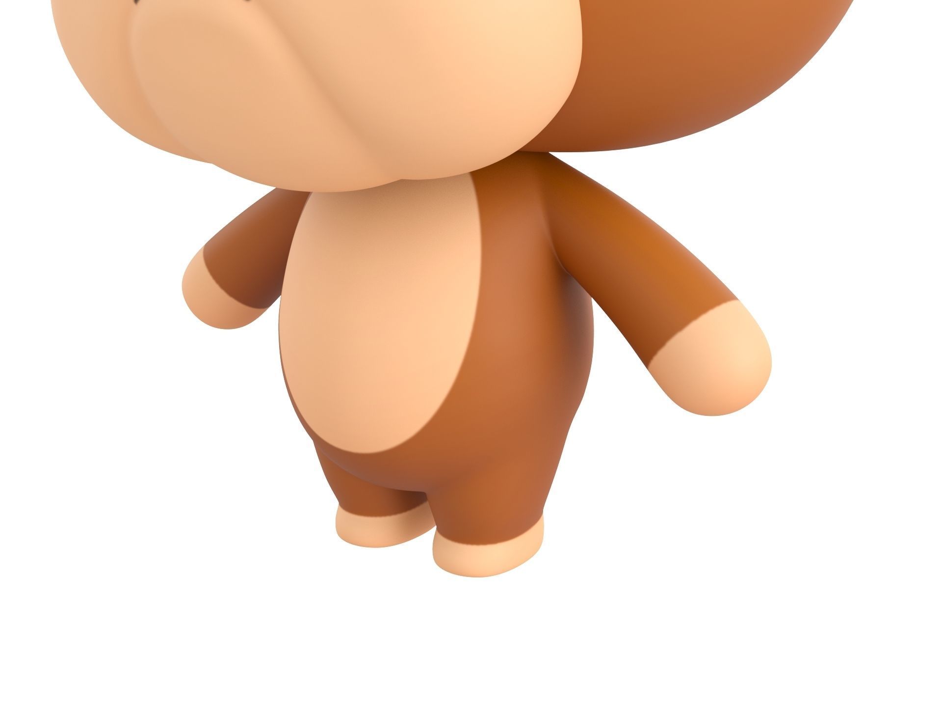 Character145 Rigged Bulldog 3D model_7