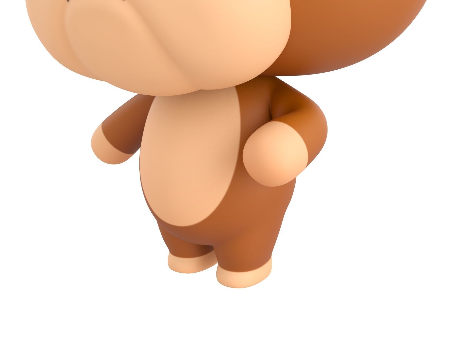 Character145 Rigged Bulldog 3D model_8