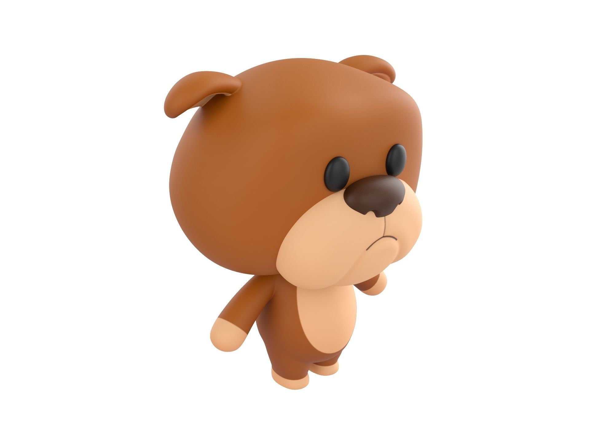 Character145 Rigged Bulldog 3D model_3