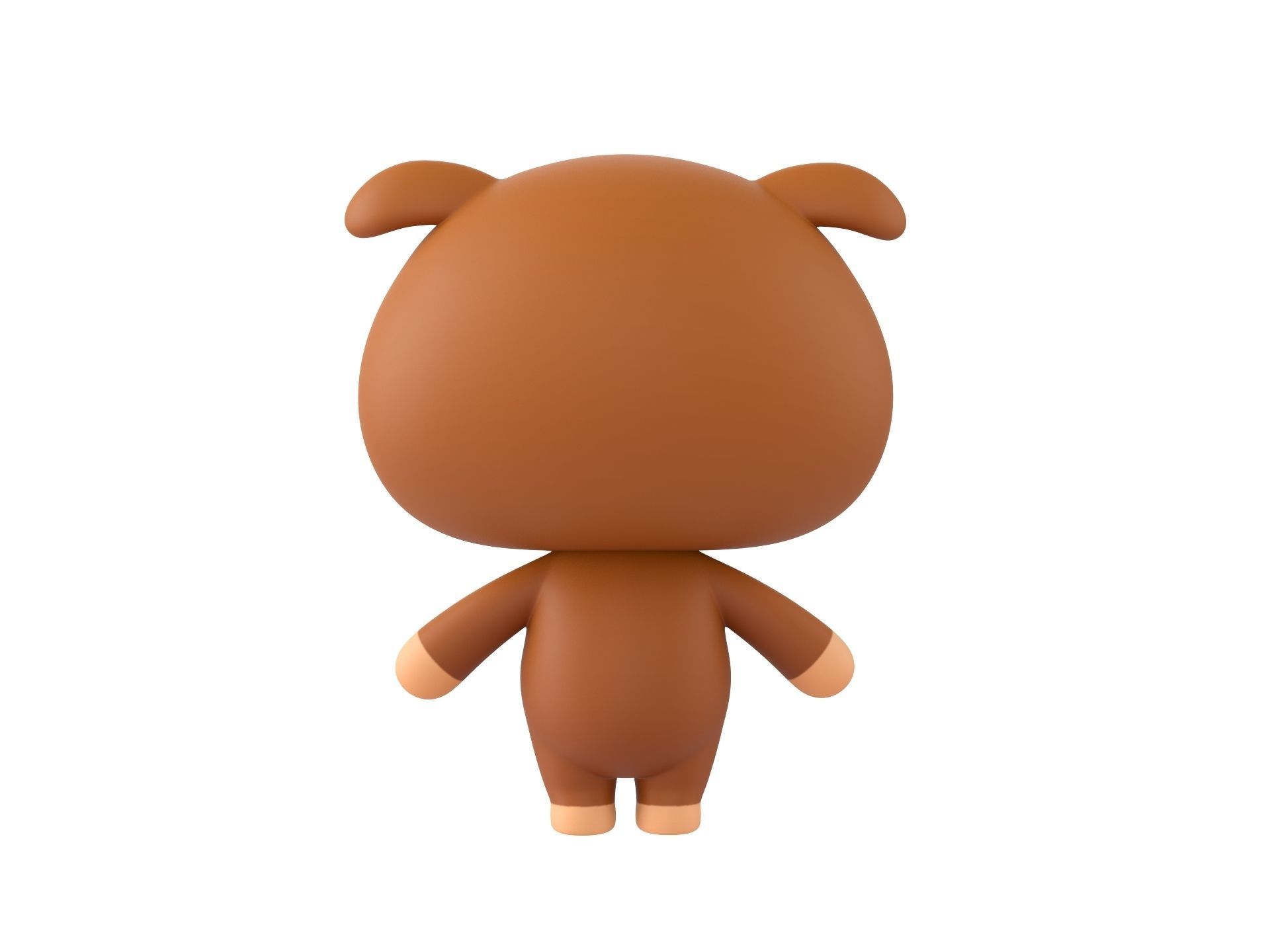 Character145 Rigged Bulldog 3D model_5