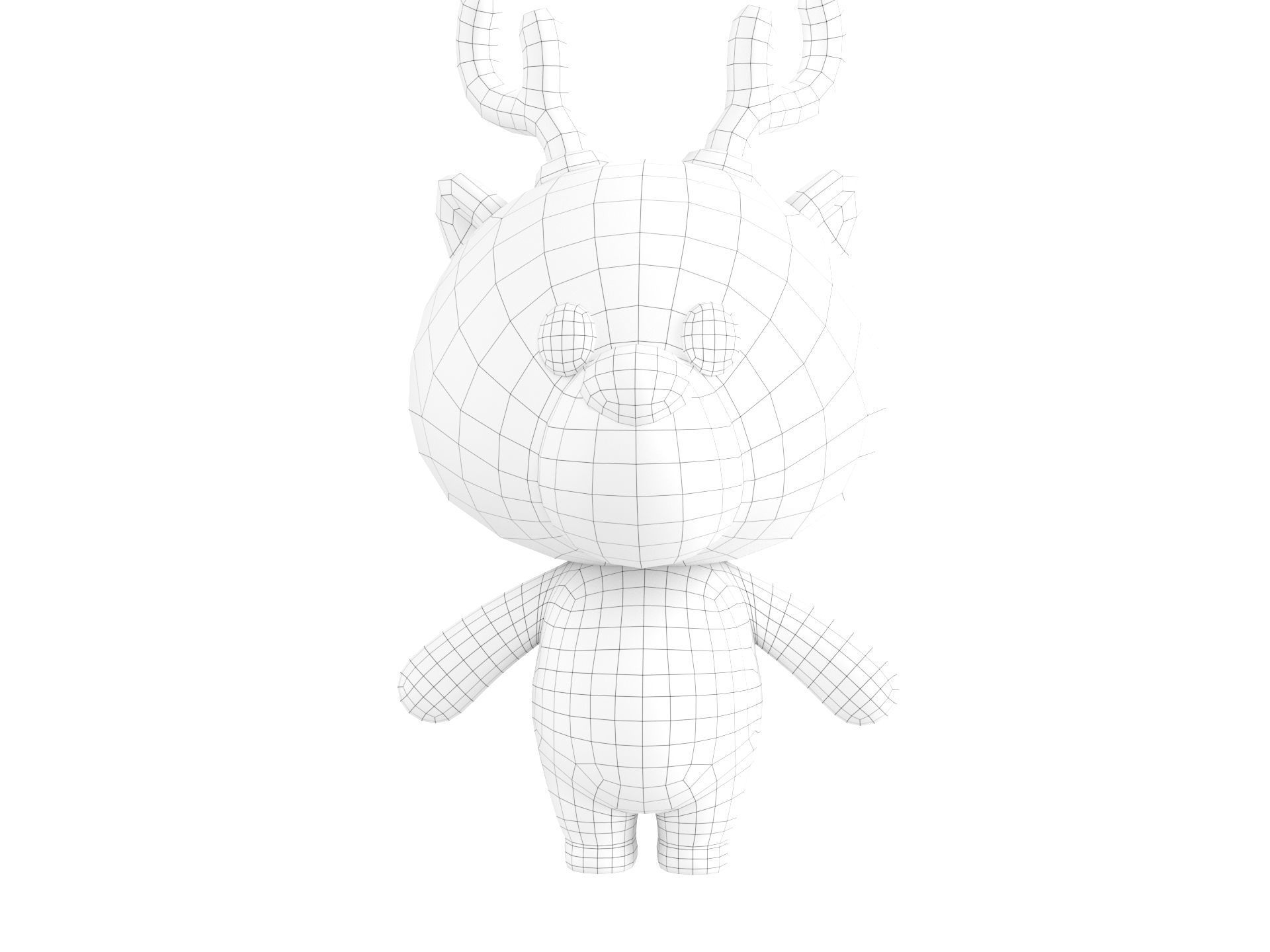 Character146 Rigged Deer 3D model_23