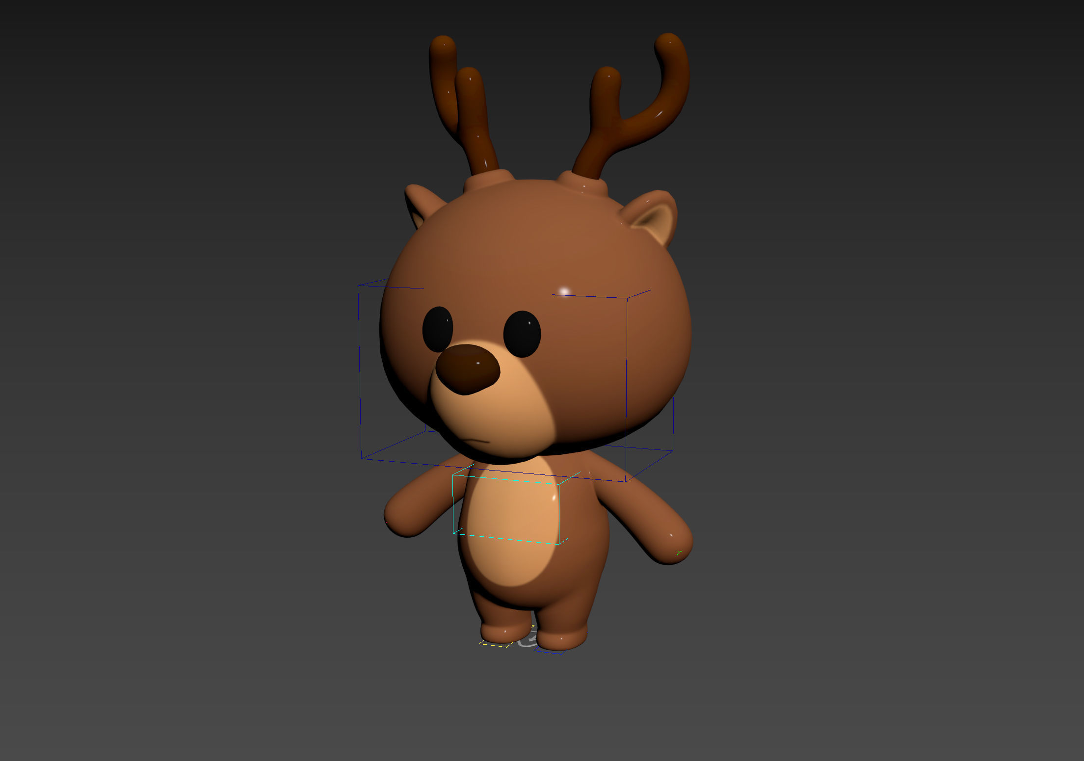 Character146 Rigged Deer 3D model_11
