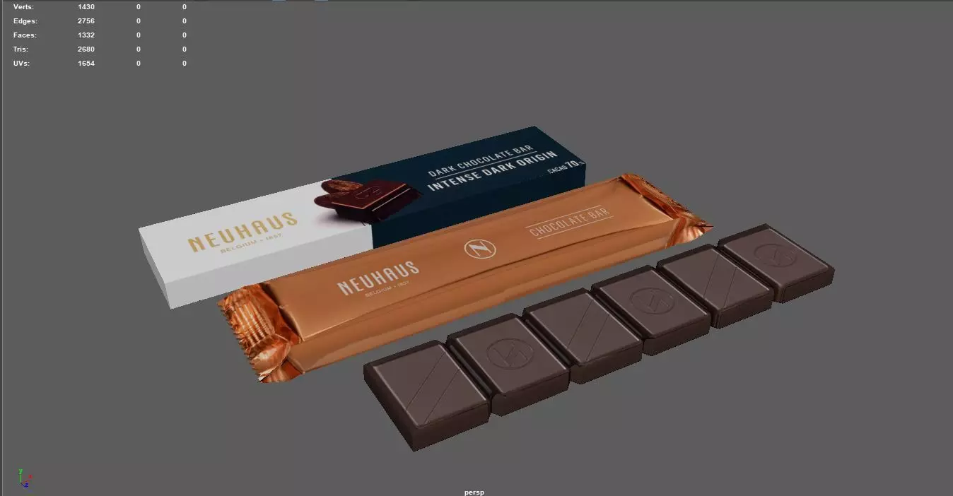 NEUHAUS CHOCOLATE Low-poly 3D model