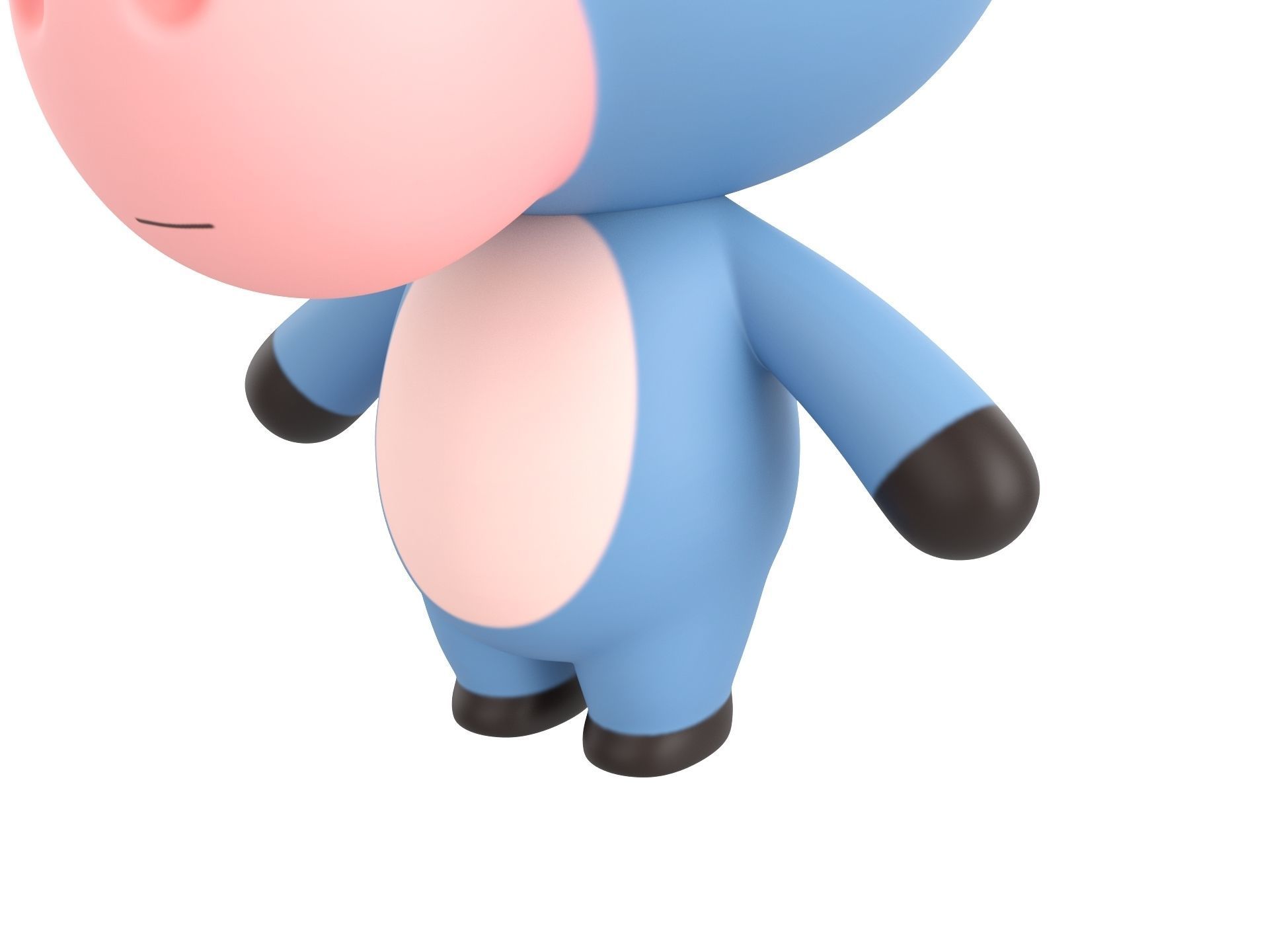 Character148 Rigged Donkey 3D model_7