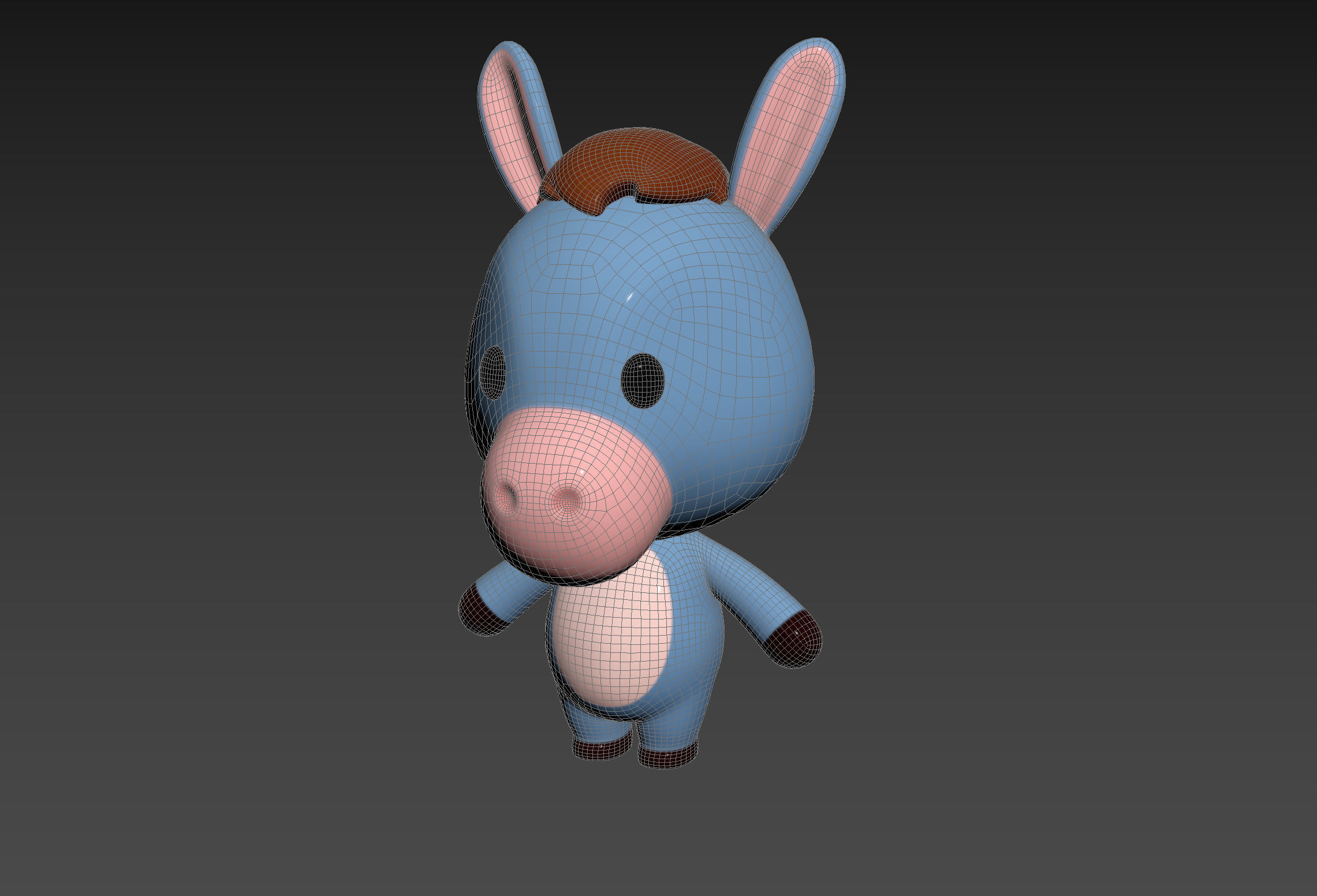 Character148 Rigged Donkey 3D model_14