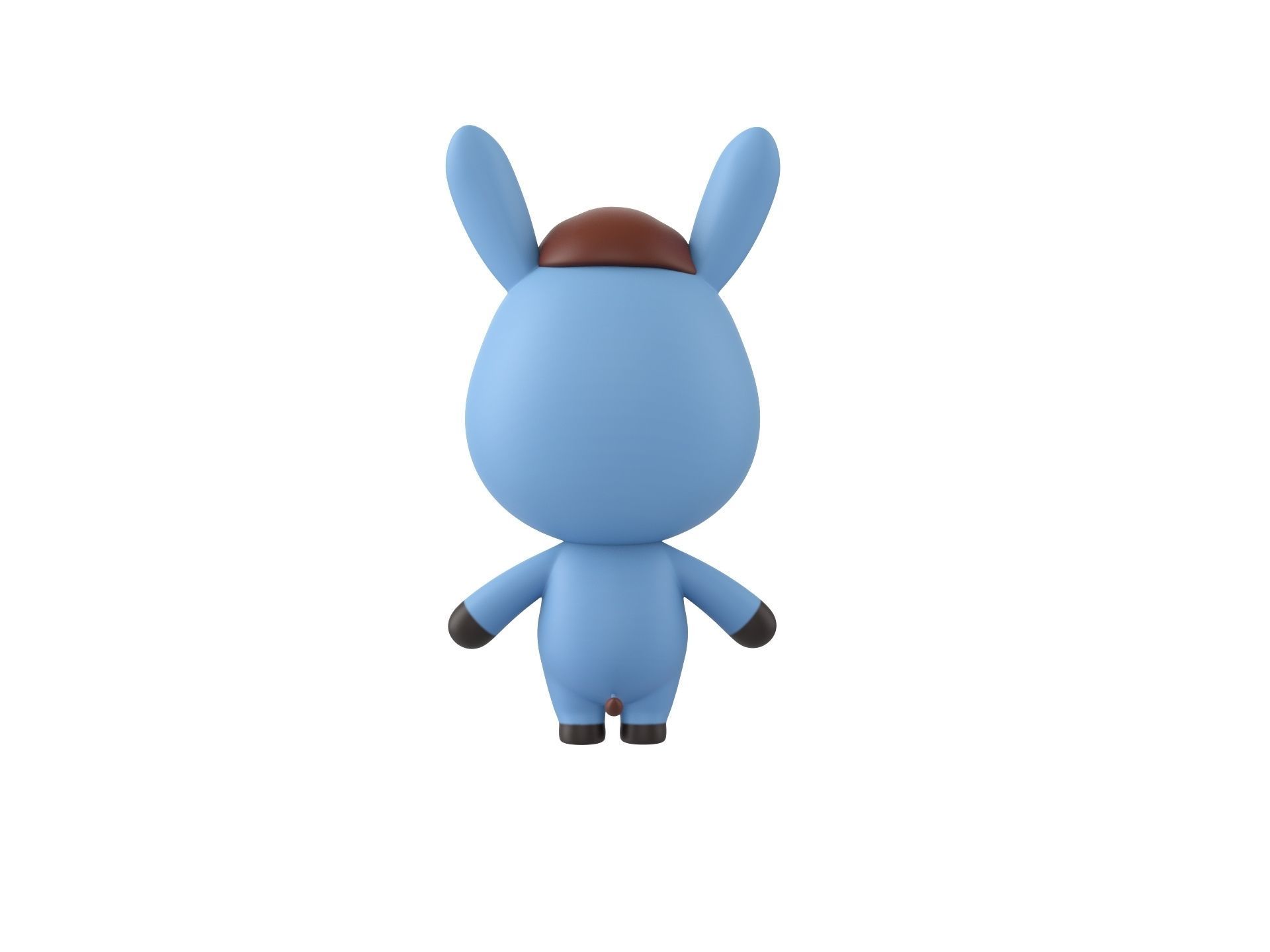 Character148 Rigged Donkey 3D model_5