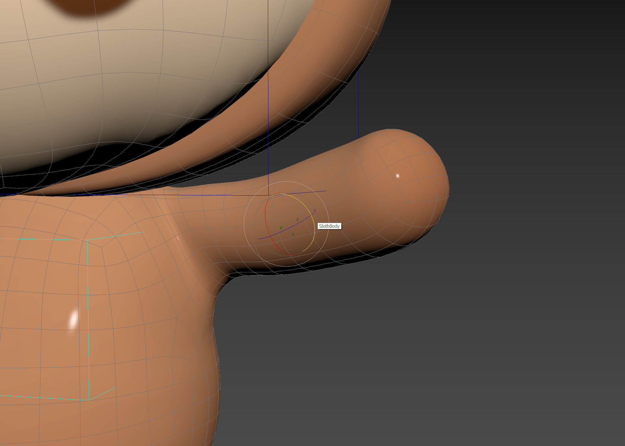 Character149 Rigged Sloth 3D model_18