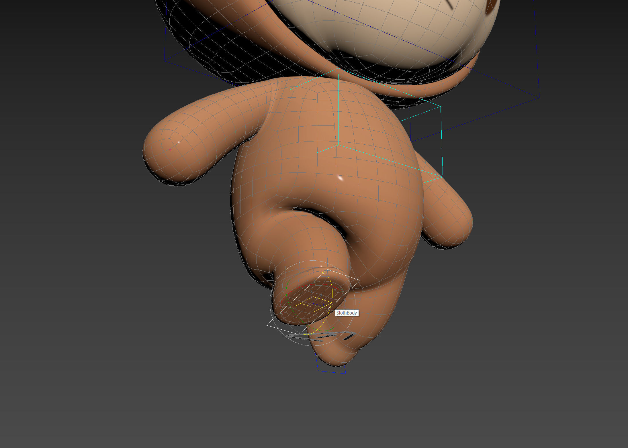 Character149 Rigged Sloth 3D model_21