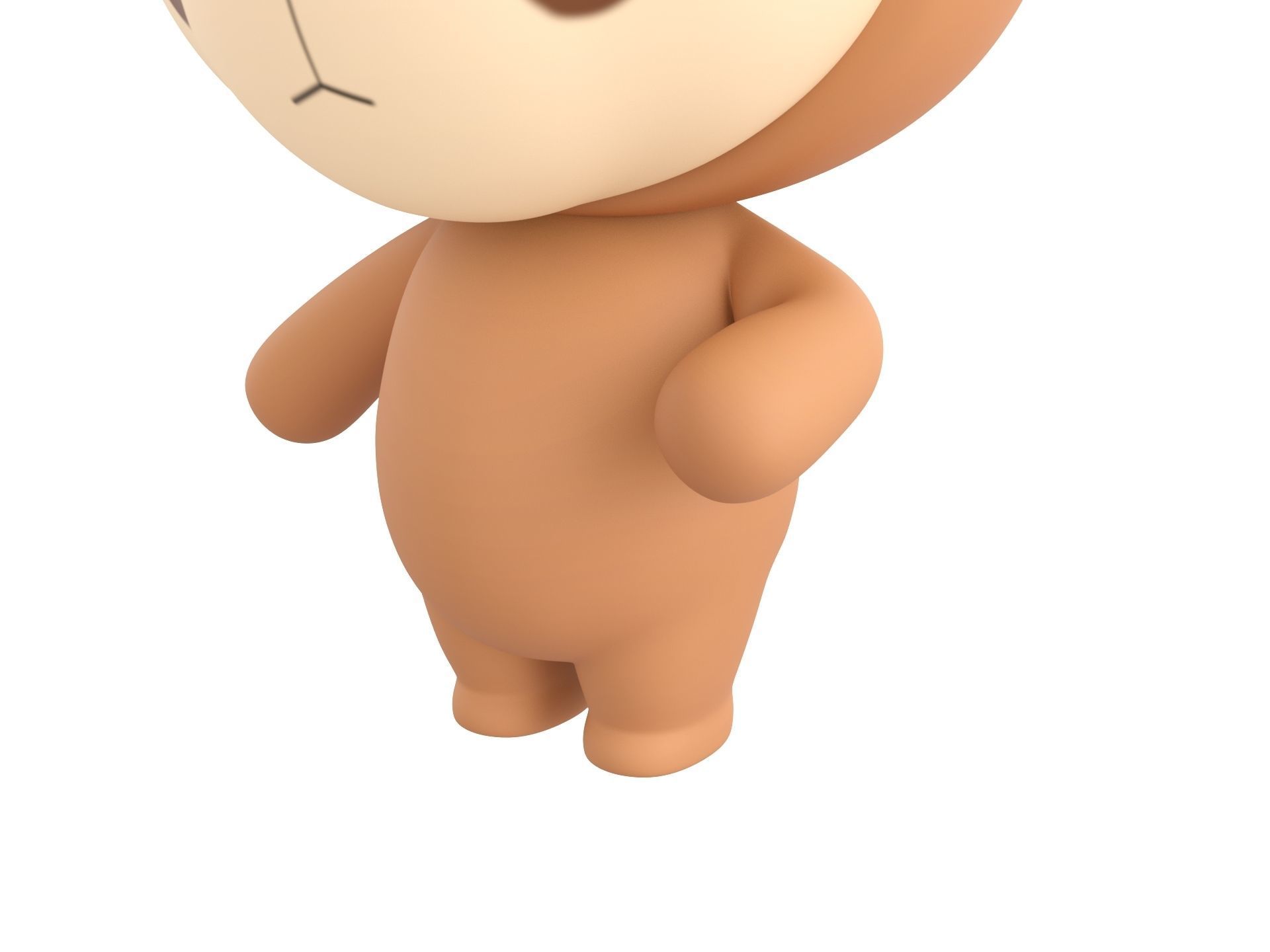 Character149 Rigged Sloth 3D model_8