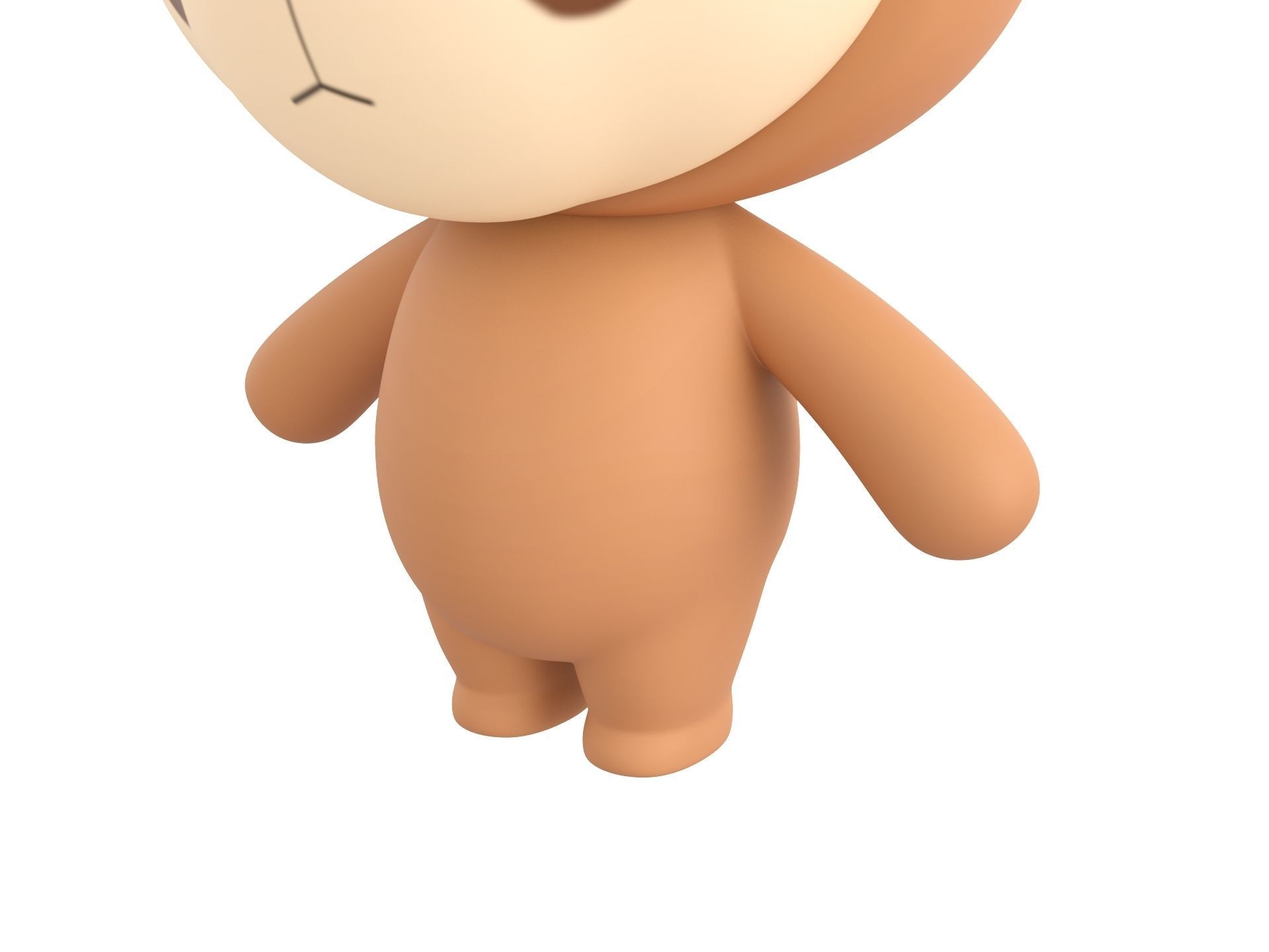 Character149 Rigged Sloth 3D model_7