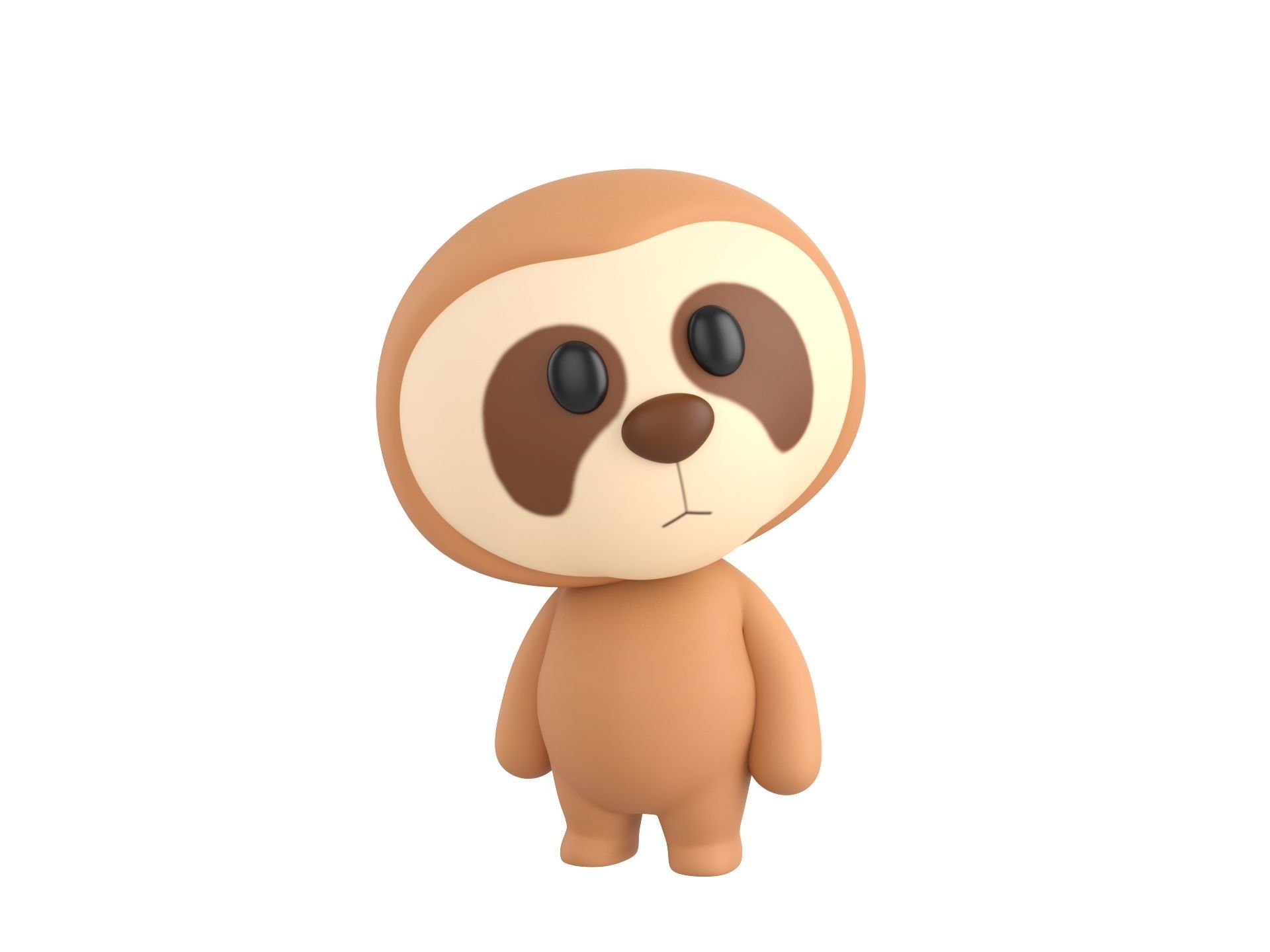 Character149 Rigged Sloth 3D model_10