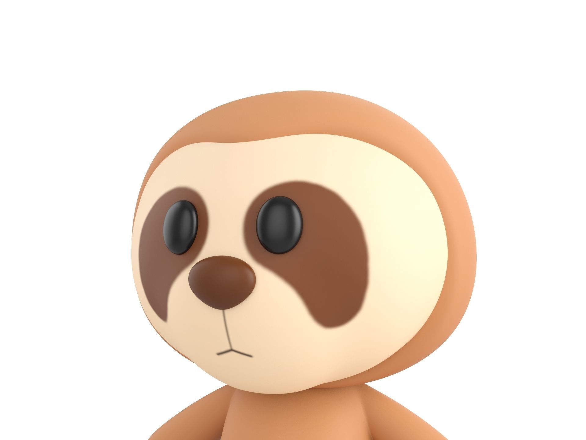 Character149 Rigged Sloth 3D model_6