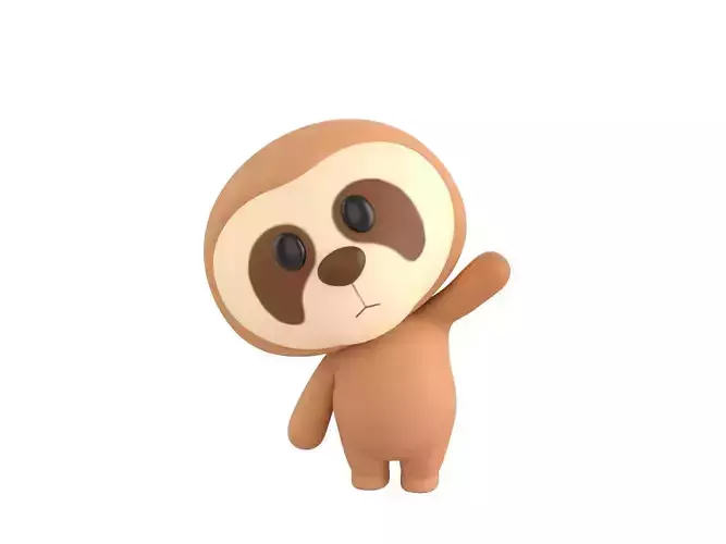 Character149 Rigged Sloth 3D model