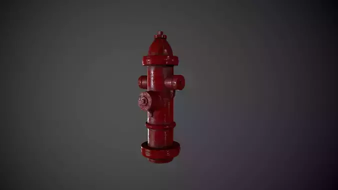 Red painted old vintage fire hydrant