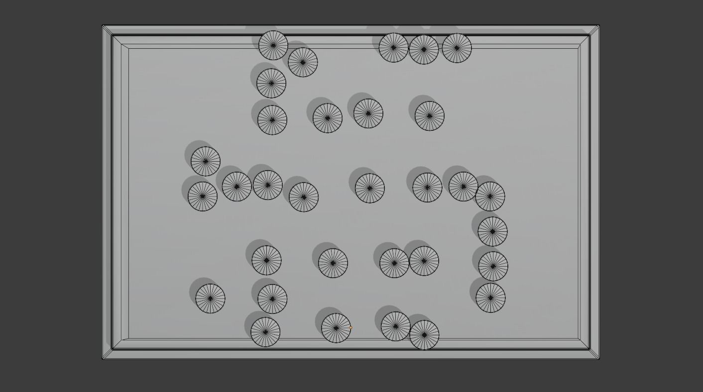 Chess table Low-poly 3D model_2