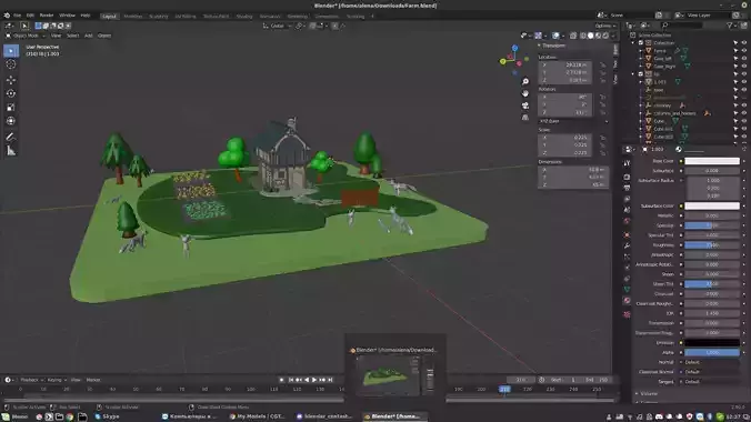 farm house 3D model