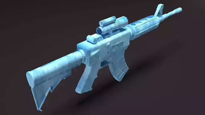 Pubg Weapon M416 Glacier  Free 3D model