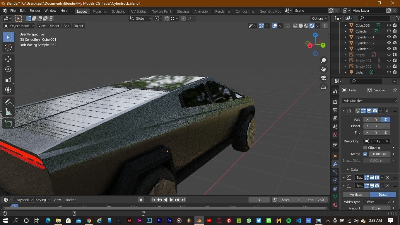 Tesla Cybertruck 3D model_2