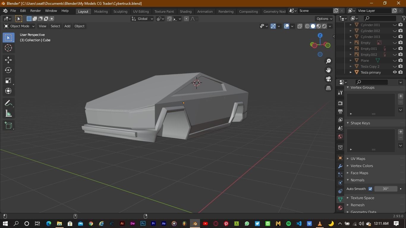 Tesla Cybertruck 3D model_4