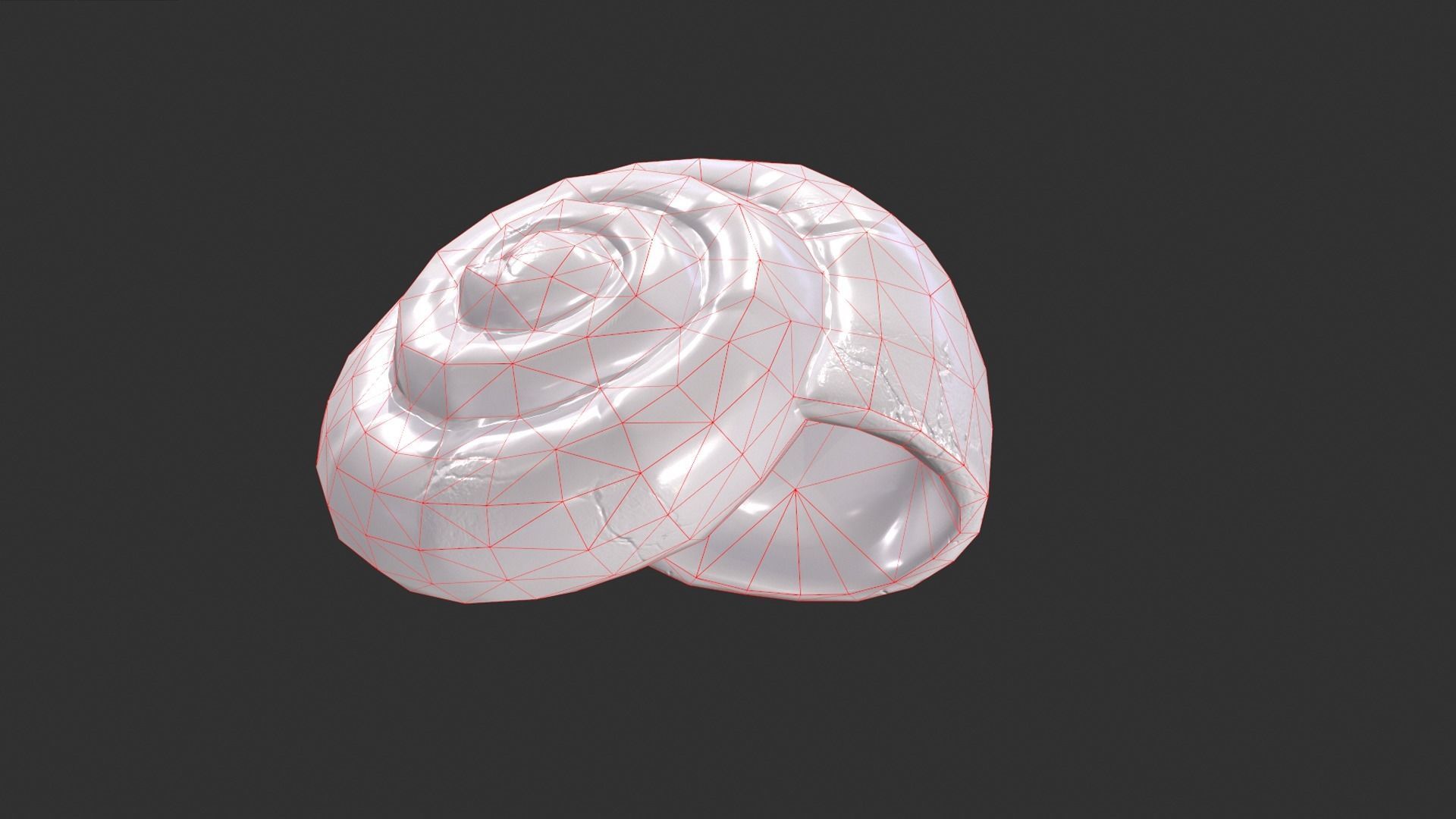 Ammonite Sea Shell Low-poly 3D model_10