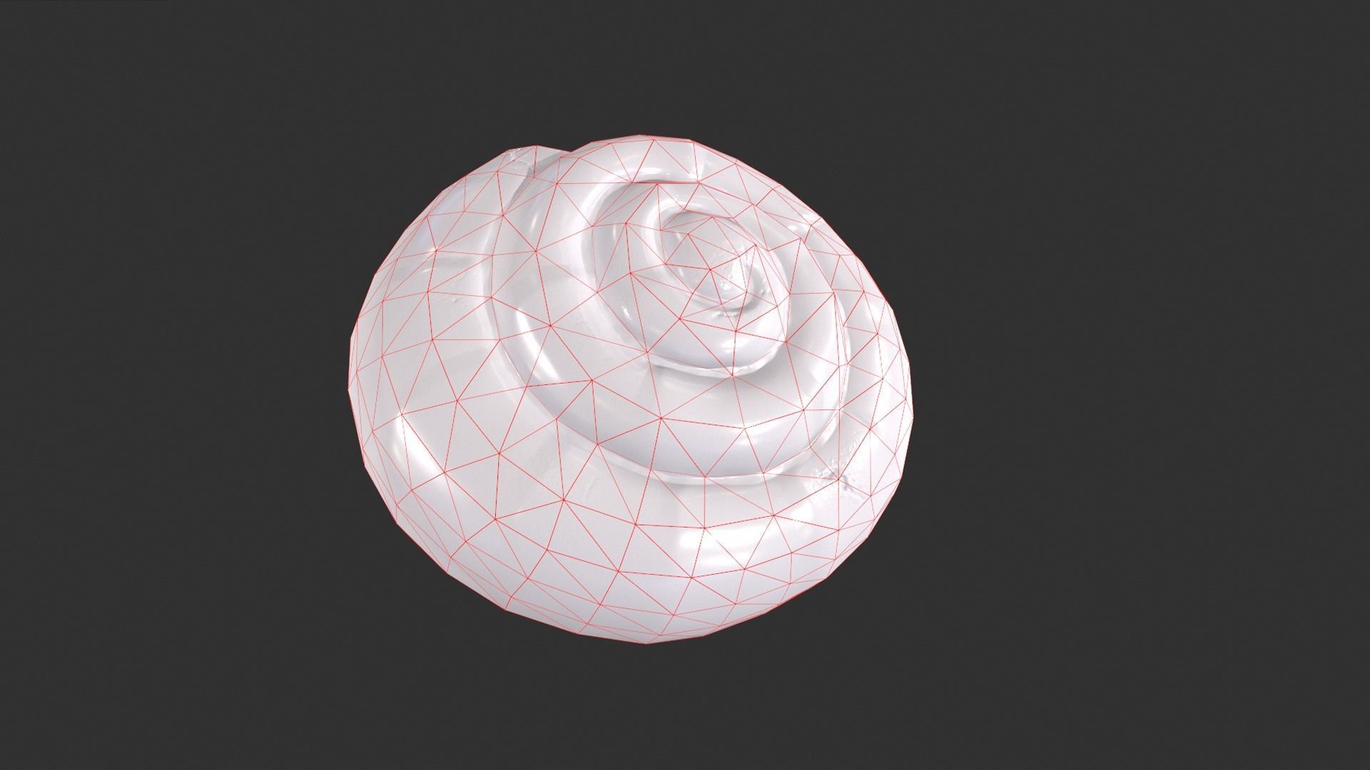 Ammonite Sea Shell Low-poly 3D model_8