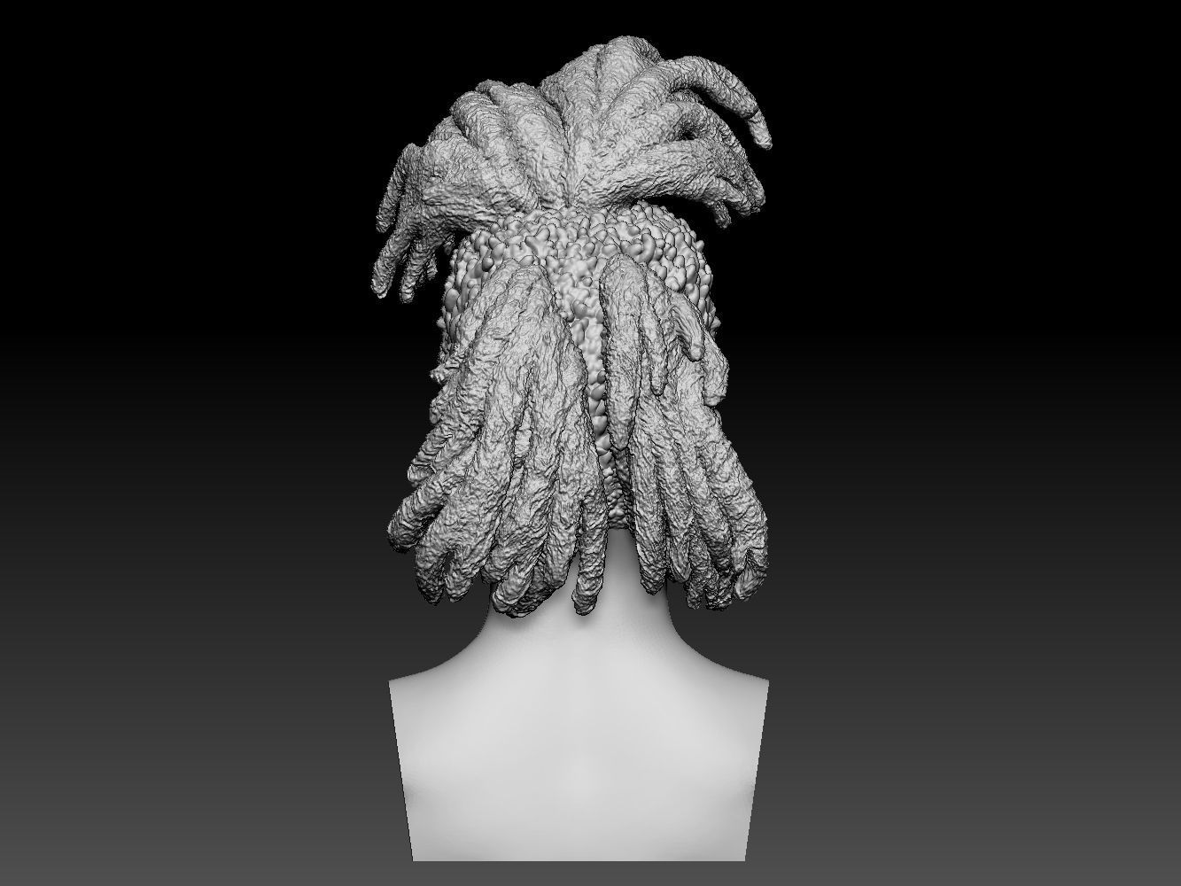 The Weeknd bust of man with dreadlocks 3D print model_11